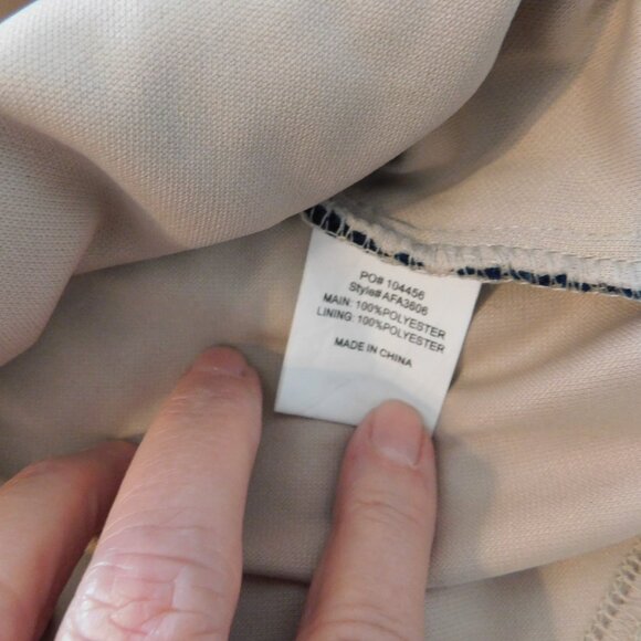 Liza Luxe Dress Navy Blue Size XL 14 16 Lace A Line Sleeveless Lined Party Women - Picture 10 of 10